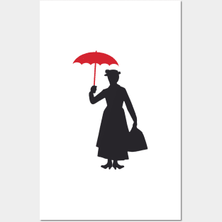 Red Umbrella Mary Posters and Art